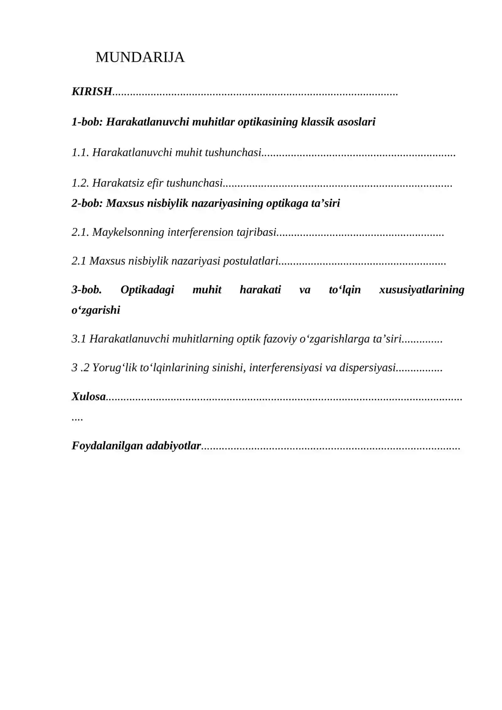 Harakatlanuvchi muhit optikasi 3