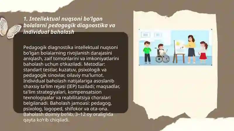 Intellektual nuqsonli bolalarga ta’lim tarbiya jarayonini tashkil etish 3