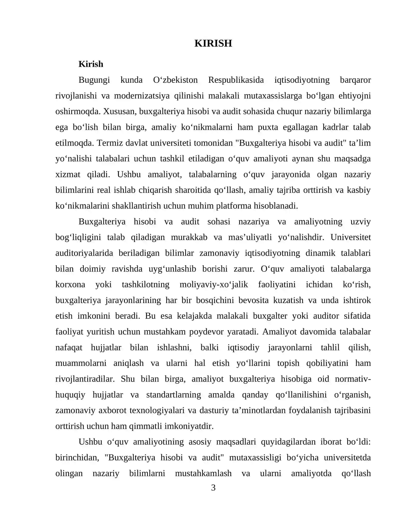 “Anor bank” Aksadorlik Jamiyatida Buxgalteriya xisobi va Audit amalyoti 3