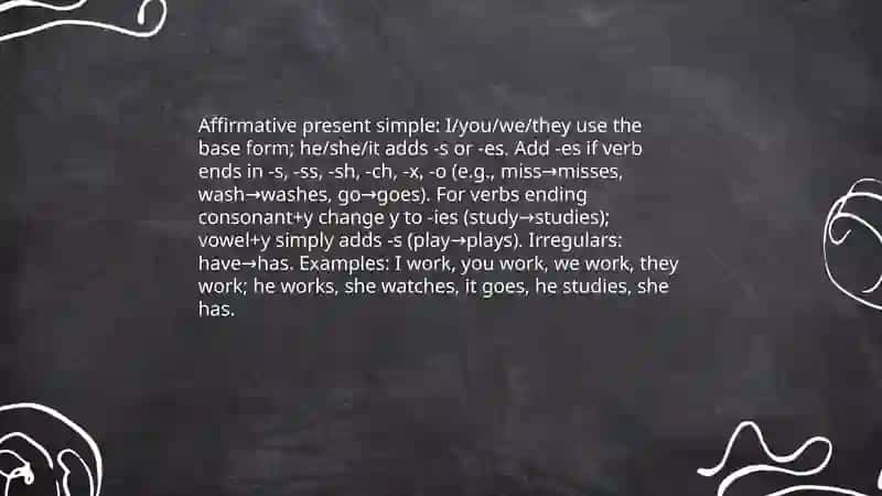 Present simple 3