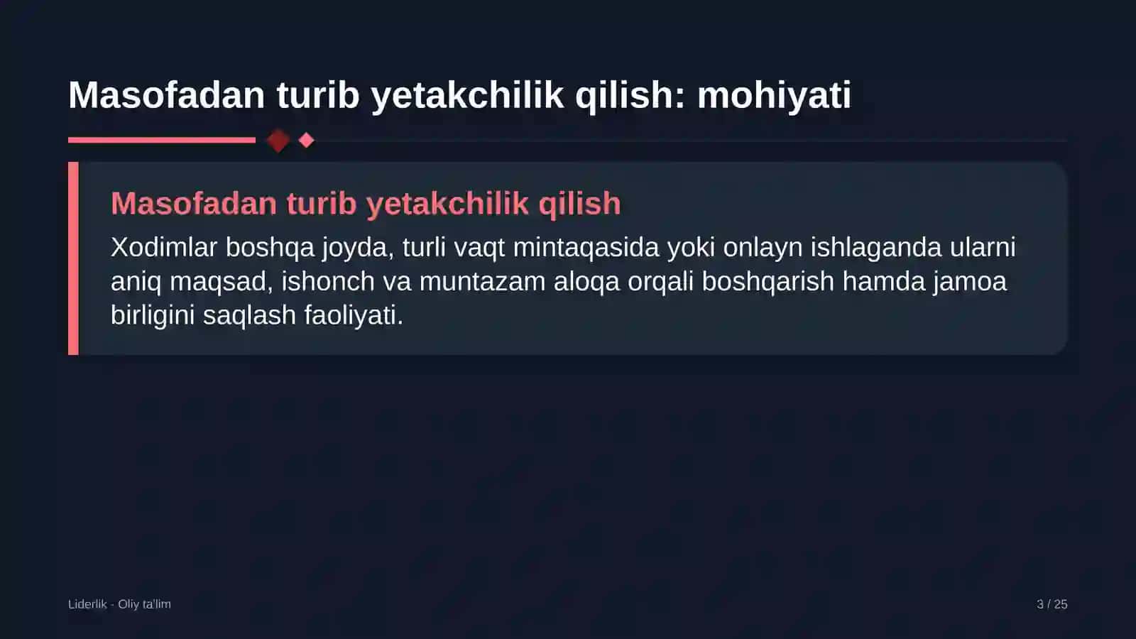 Karshering xizmatida masofadan turib yetakchilik qilish 3