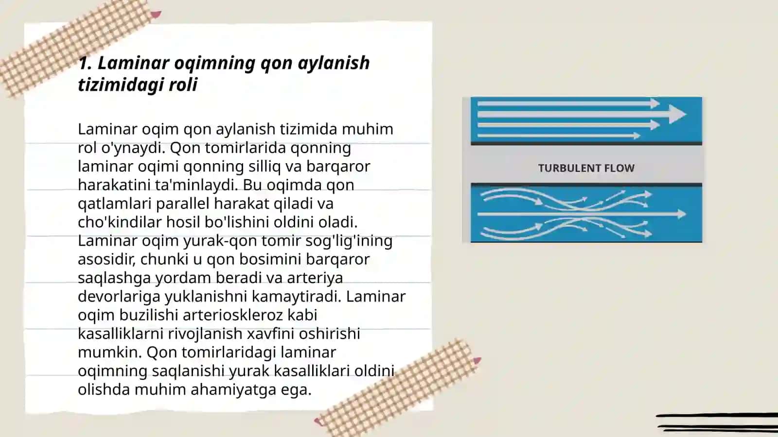 Laminar va turbulent oqimlarning tibbiyotdagi ahamiyati 3