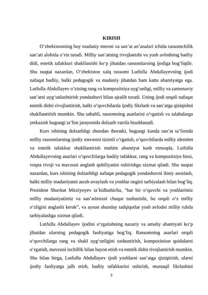Lutfulla Abdullayev ijodini o'rgatish 3