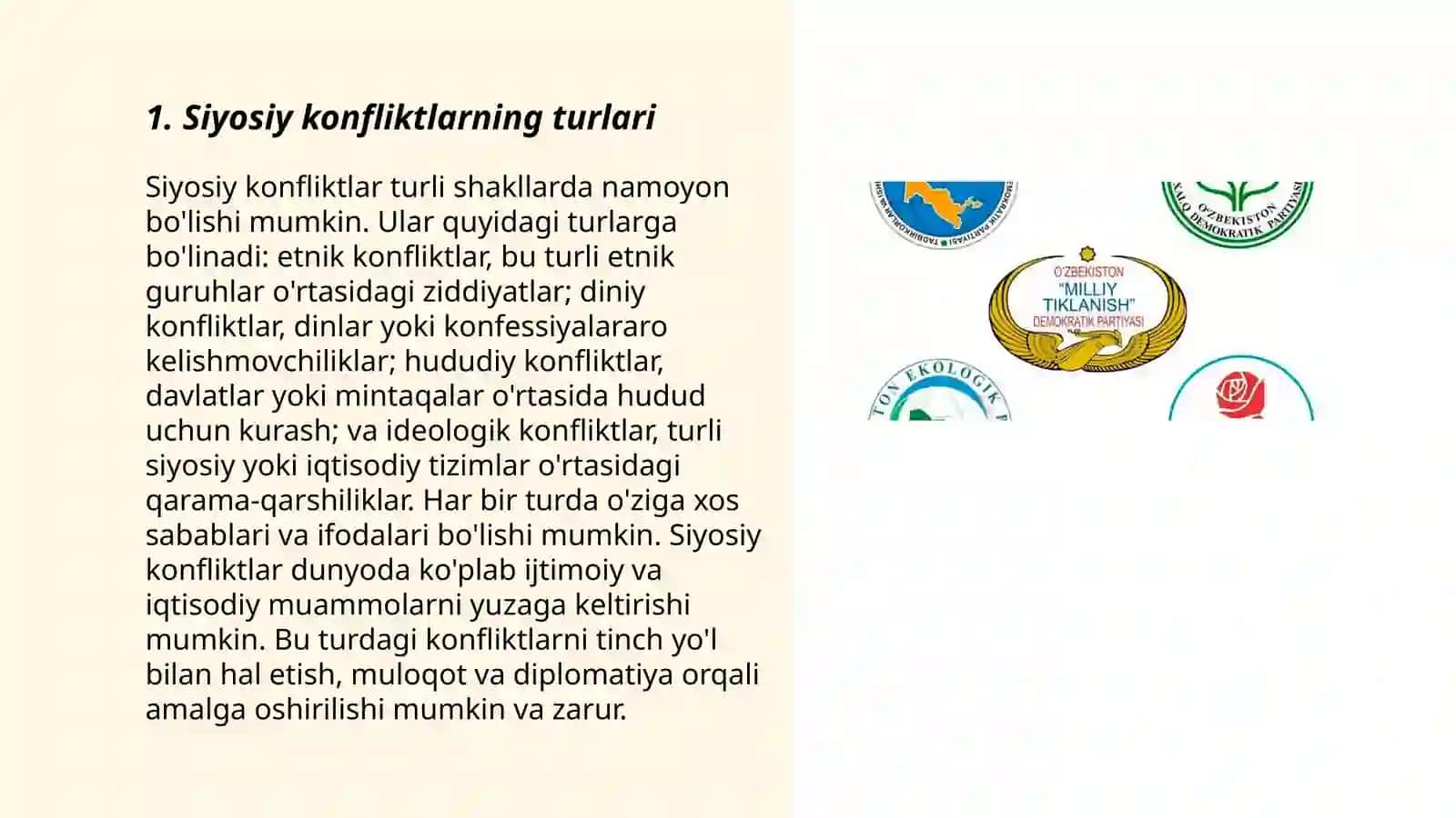 Siyosiy konfliktning tuzilishi 3