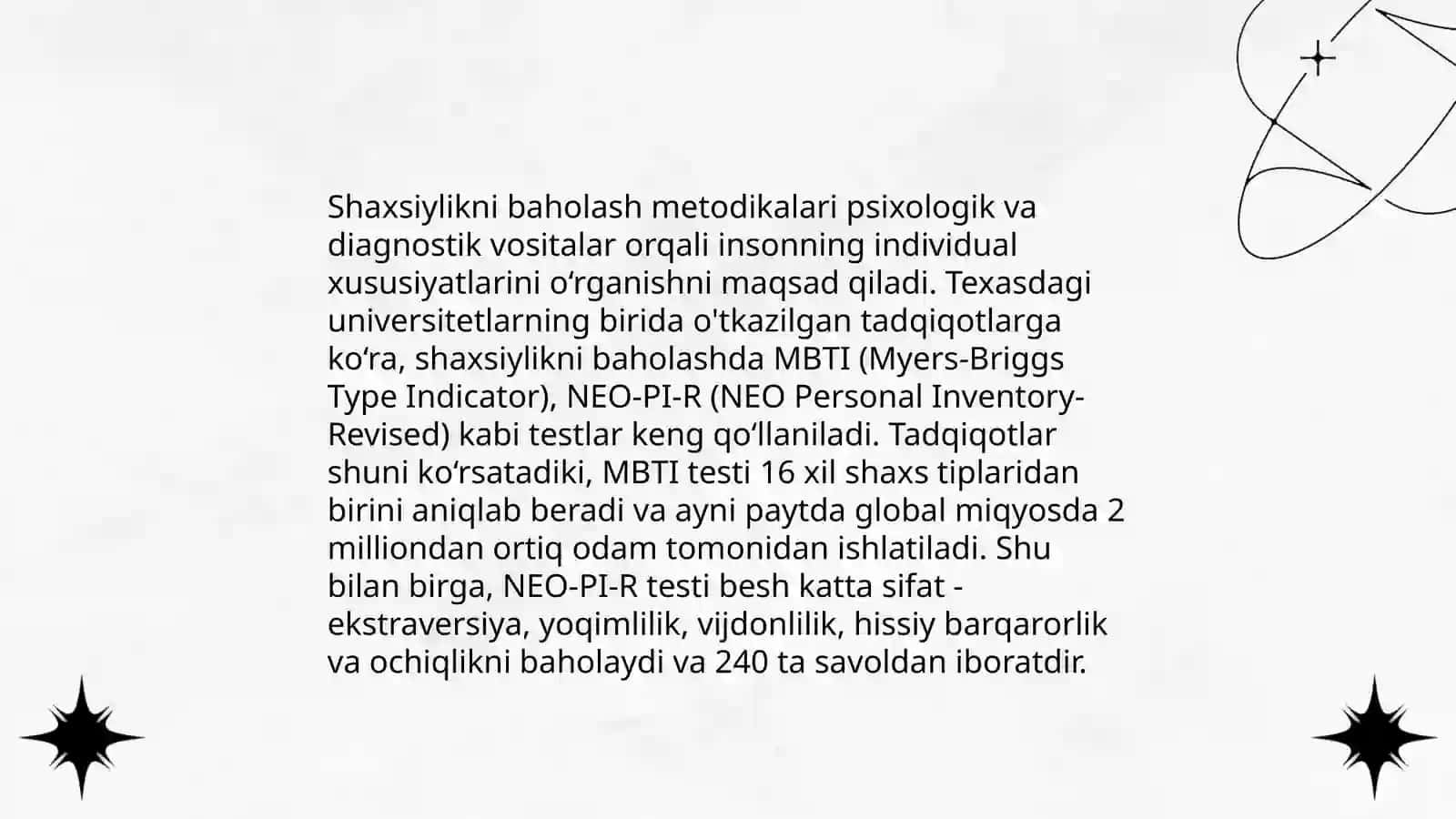 Shaxsni kompleks o'rganish psixodiagnostik metodikalari 3