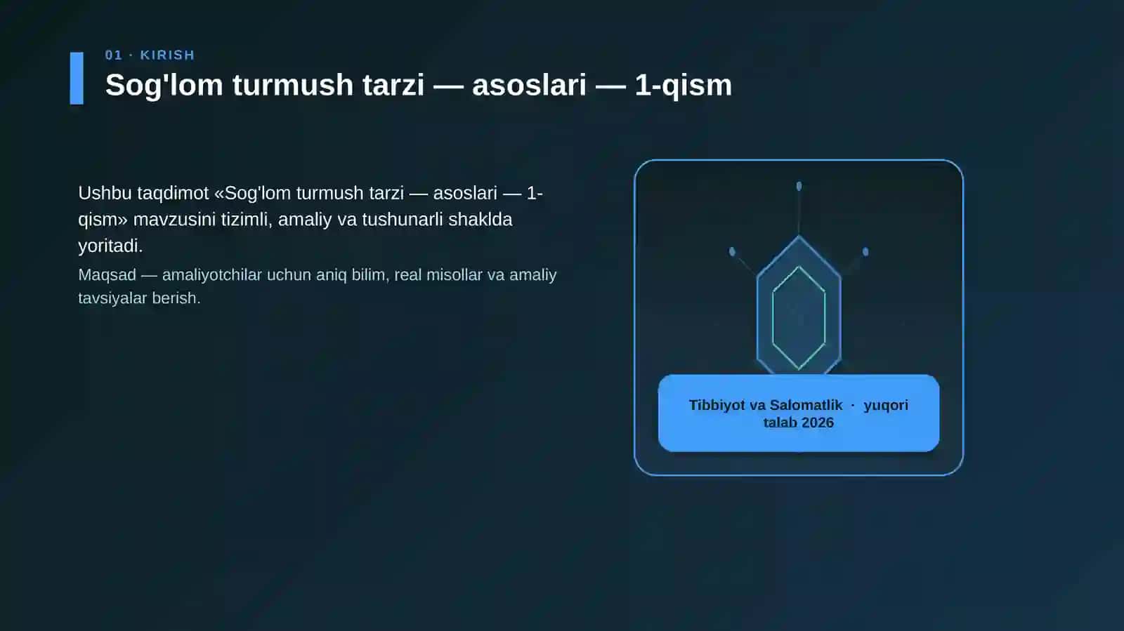 Sog'lom turmush tarzi — asoslari — 1-qism 3