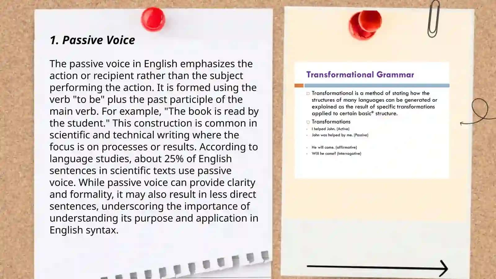 Grammatical transformation 3