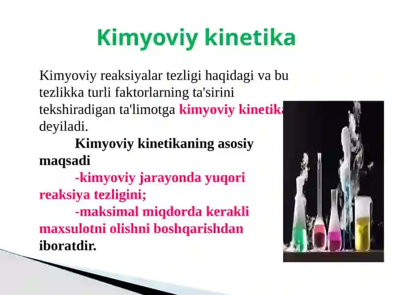 Kimyoviy Reaksiyalarkining Kinetikasi va Muvazanati 3