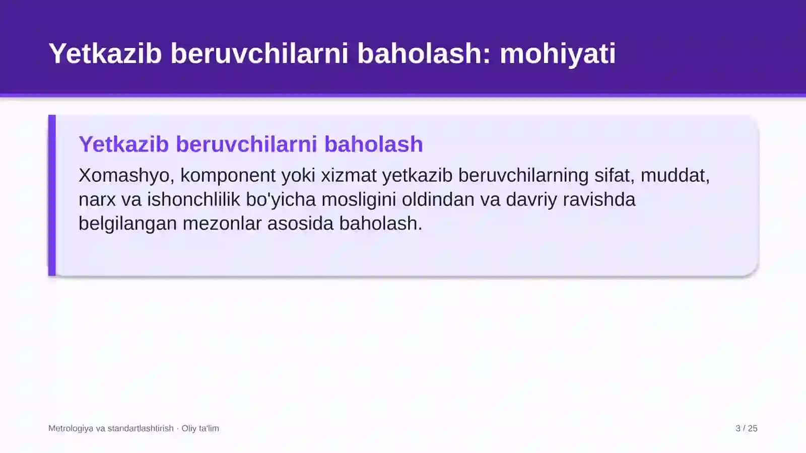 Yem-xashak yetishtirishda yetkazib beruvchilarni baholash 3