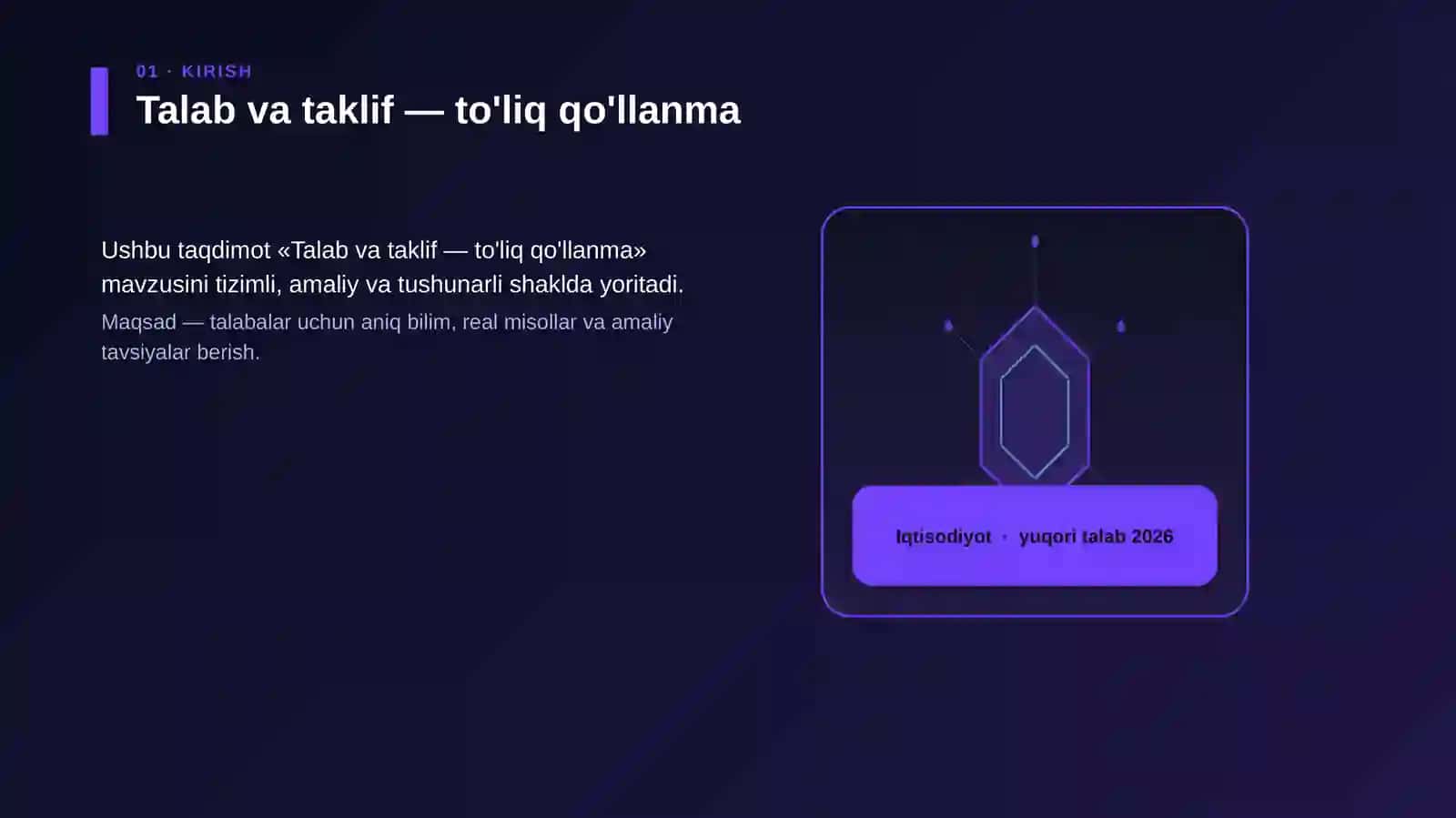 Talab va taklif — to'liq qo'llanma 3