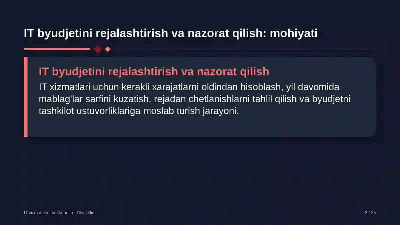 Kompyuter tarmoqlarini boshqarishda axborot texnologiyalari byudjetini rejalashtirish va nazorat qilish 3