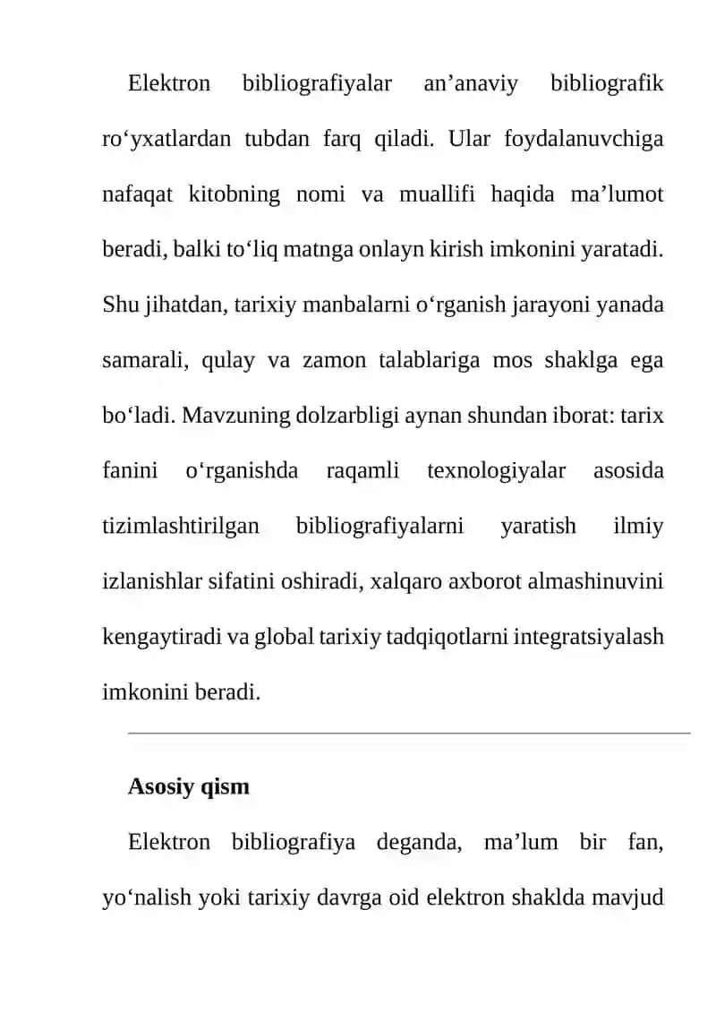 Tarixning turli davrlariga oid elektron kitoblar bibliografiyasini shakllantirish 3