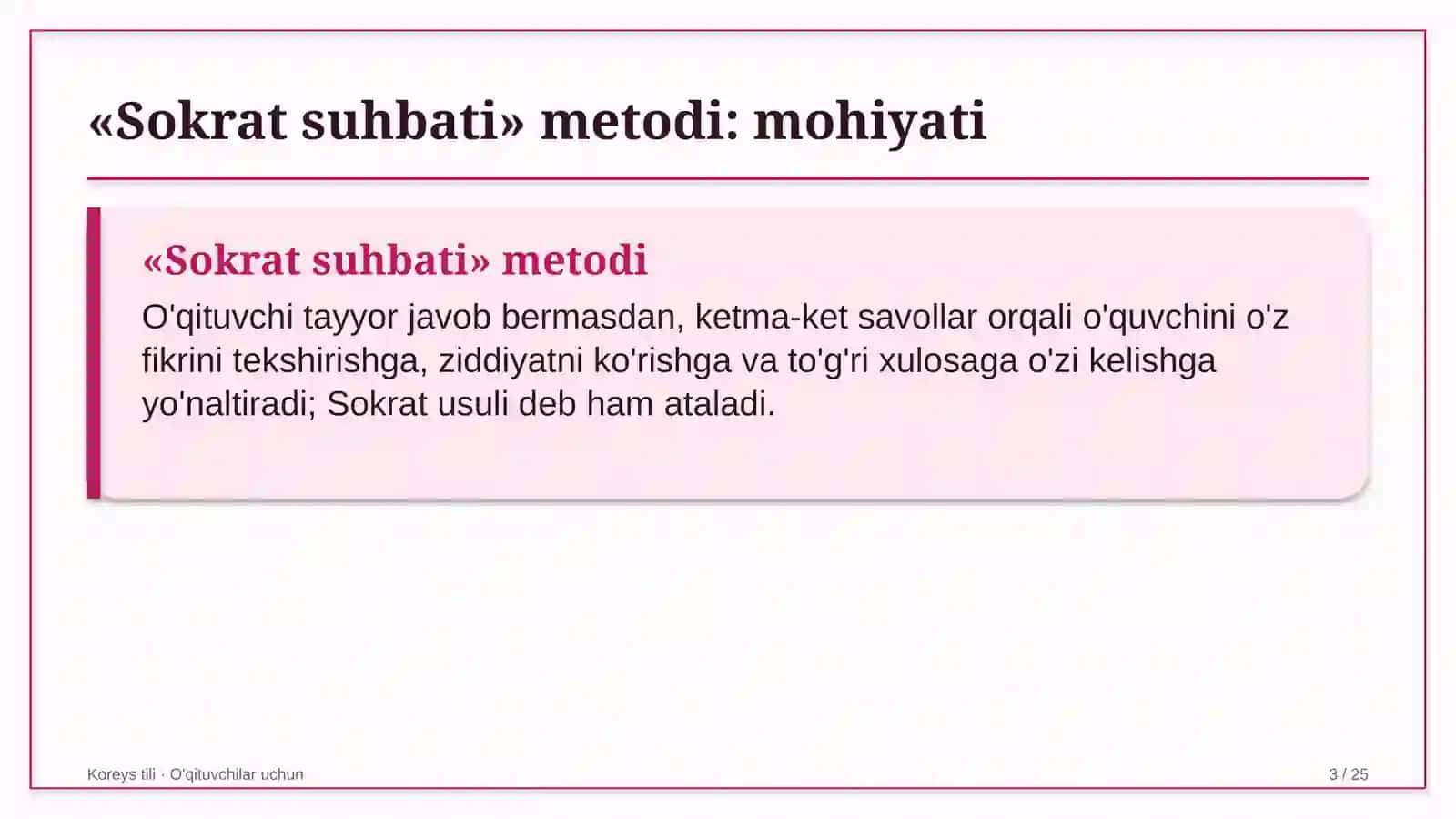 koreys tili darslarida sokrat suhbati metodidan foydalanish 6283 3