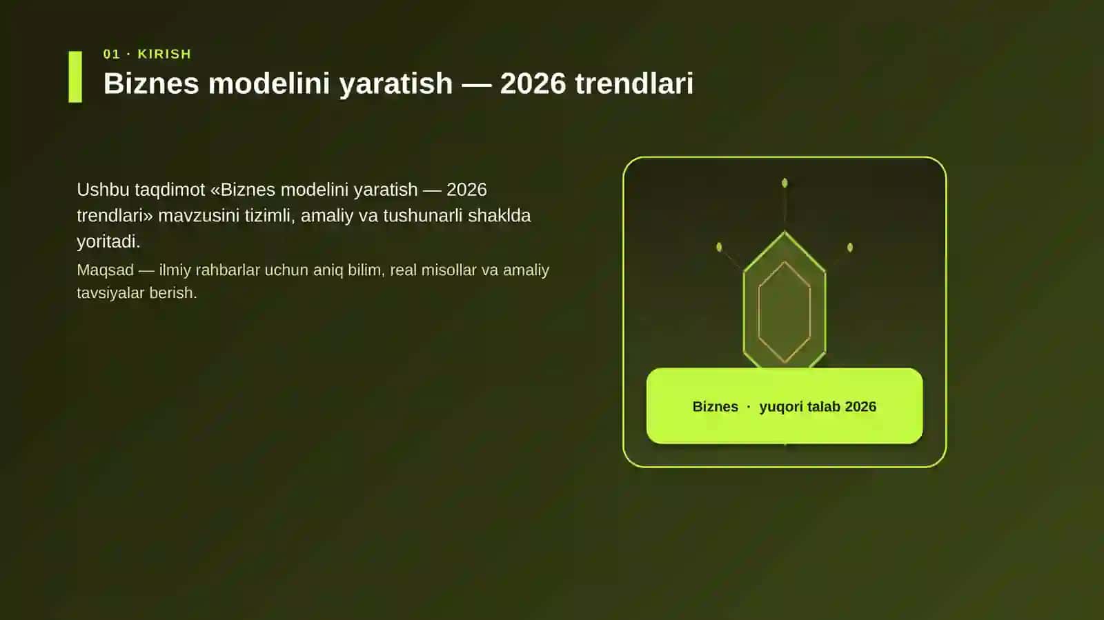 Biznes modelini yaratish — 2026 trendlari 3