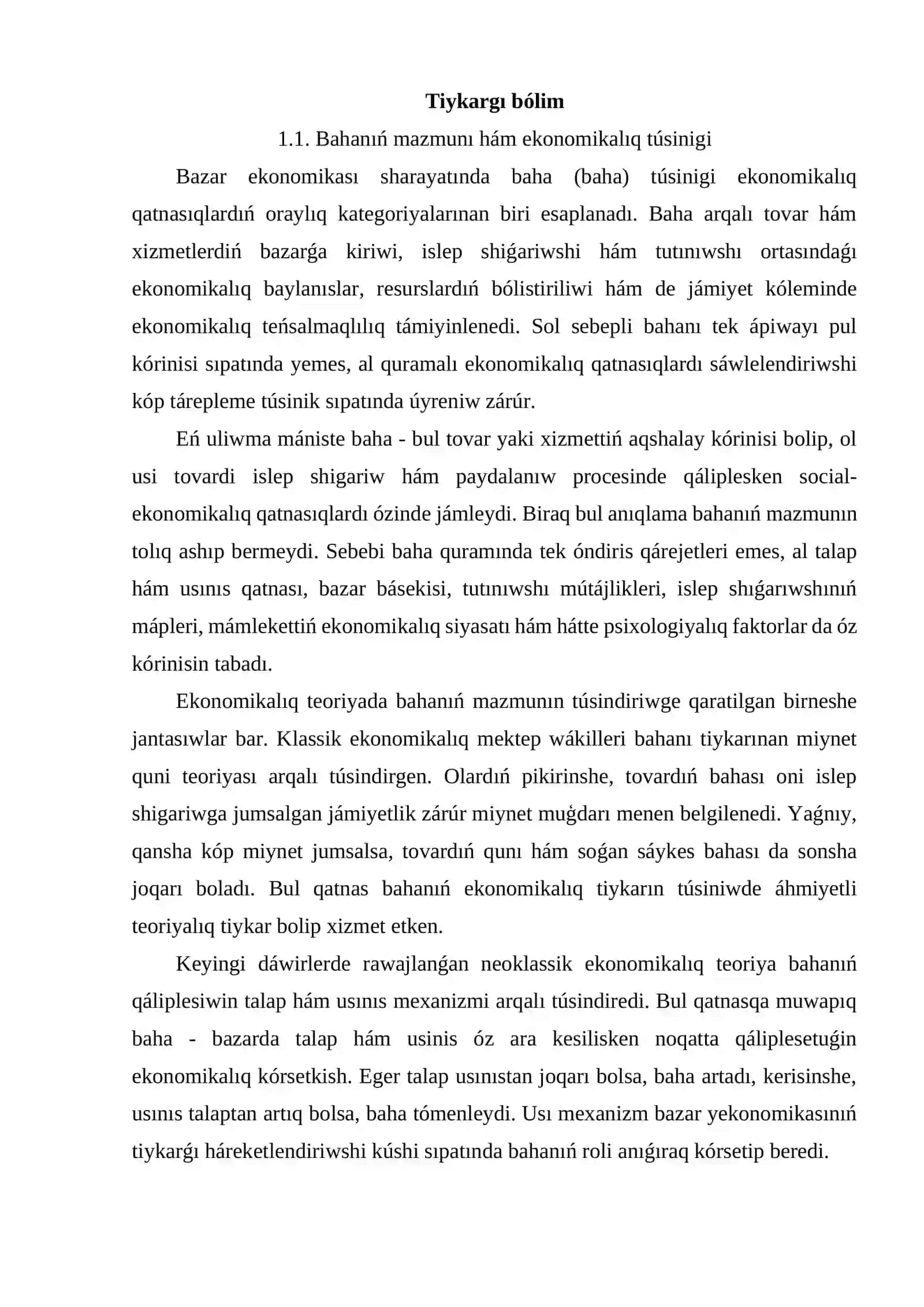 Bahanıń mazmunı hám qáliplesiw ózgeshelikleri 3