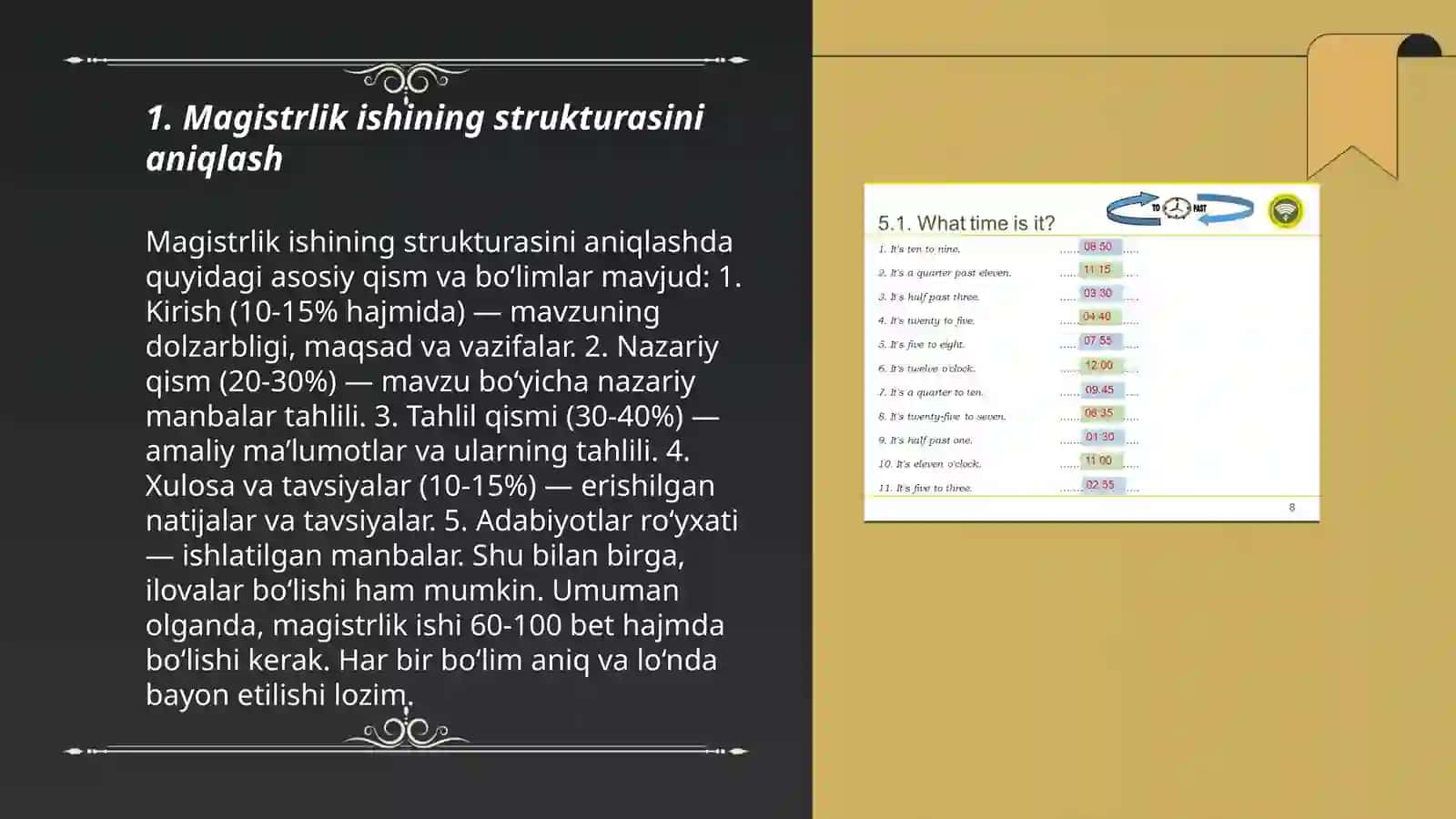 Magistrlik ishini yozish va shakllantirish qoidalari 3