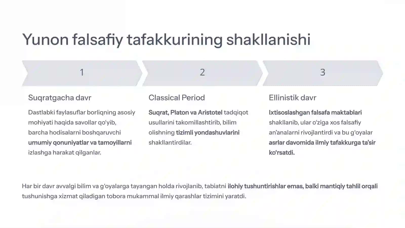 Qadimgi Yunon falsafa maktablarining fan taraqqiyotiga ta’siri 3