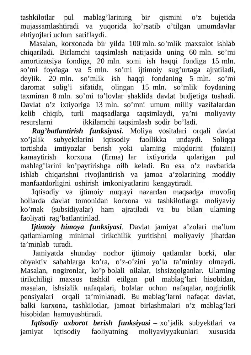 Moliyaning mohiyati va vazifasi 3