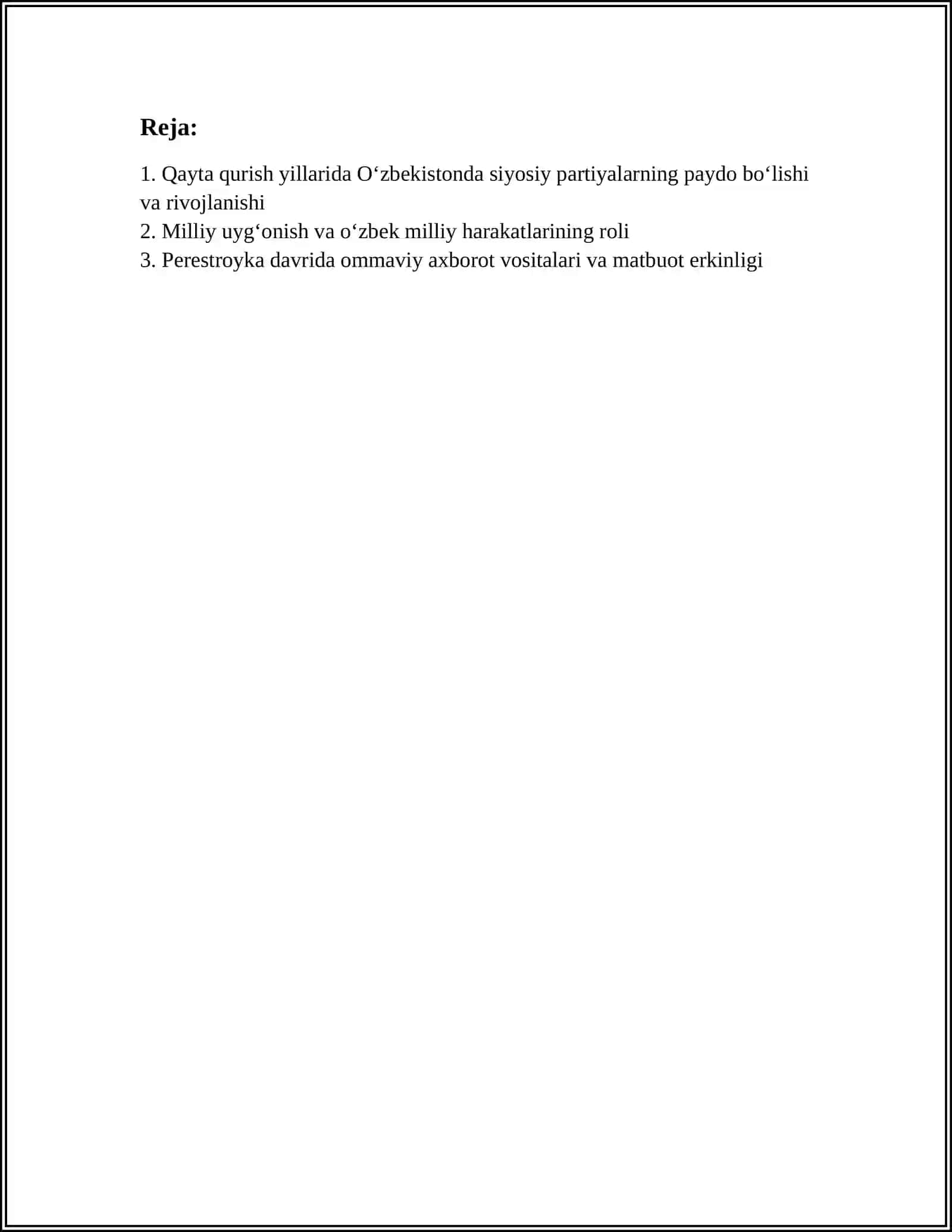Qayta Qurish yillarida O'zbekistonda siyosiy partiyalarning paydo bo'lishi va rivojlanishi 3