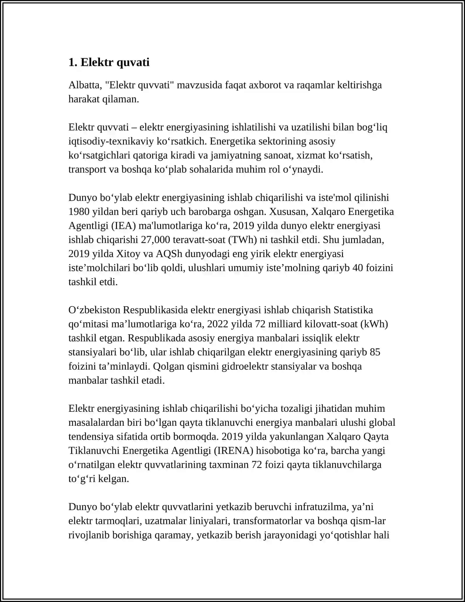 Elektr quvati 3
