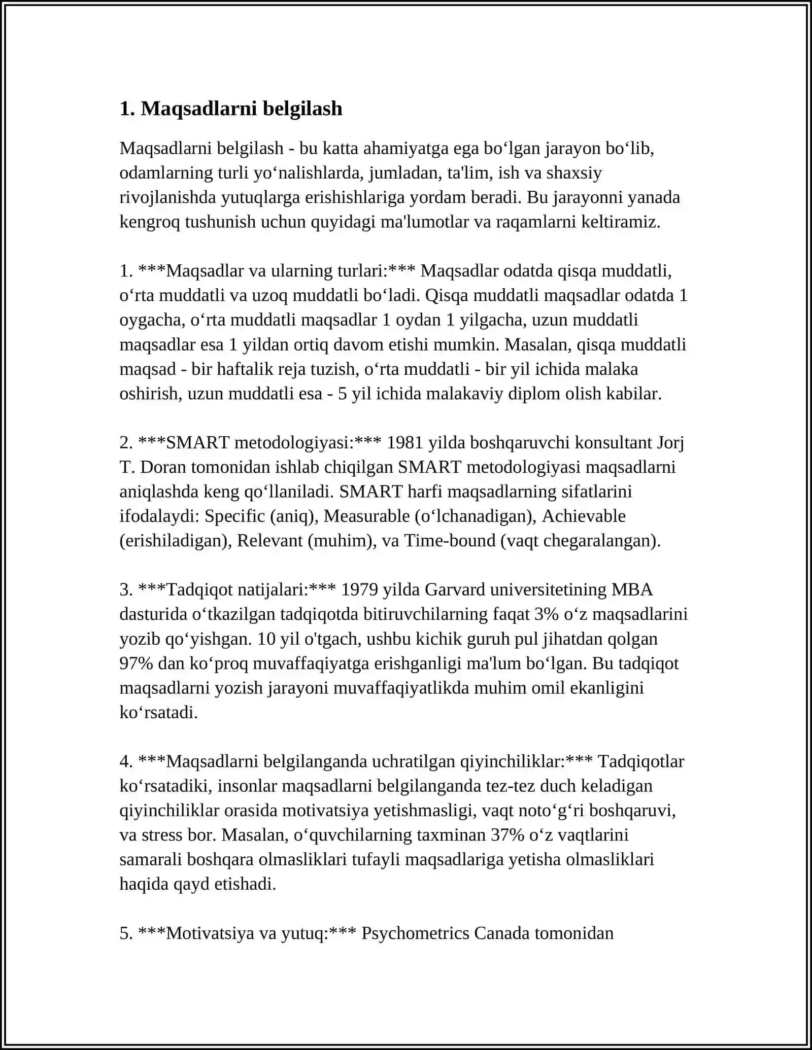 TARTIBLI UQISH VA SAMARALI AMALGA OSHIRISH OMILLARI 3