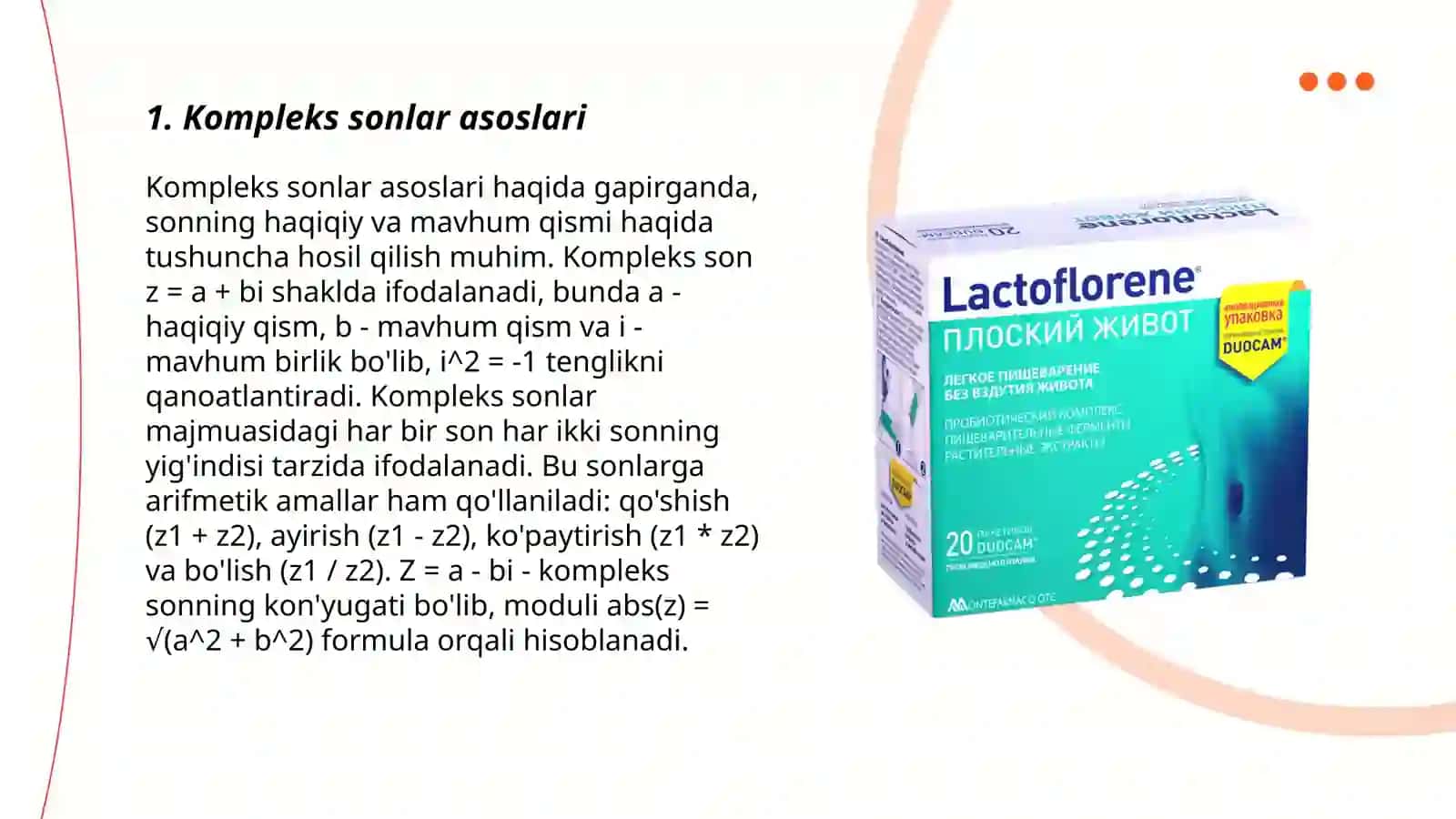 Kompleks sonlar asoslari 3