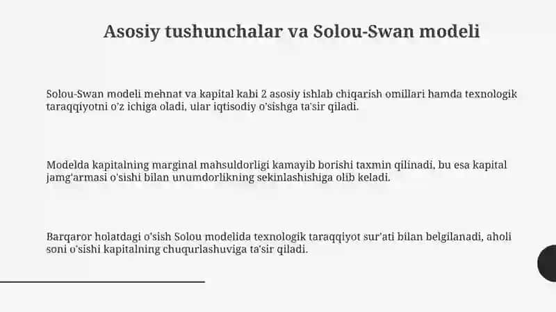 Iqtisodiyo'sishning neoklassik modellari 3