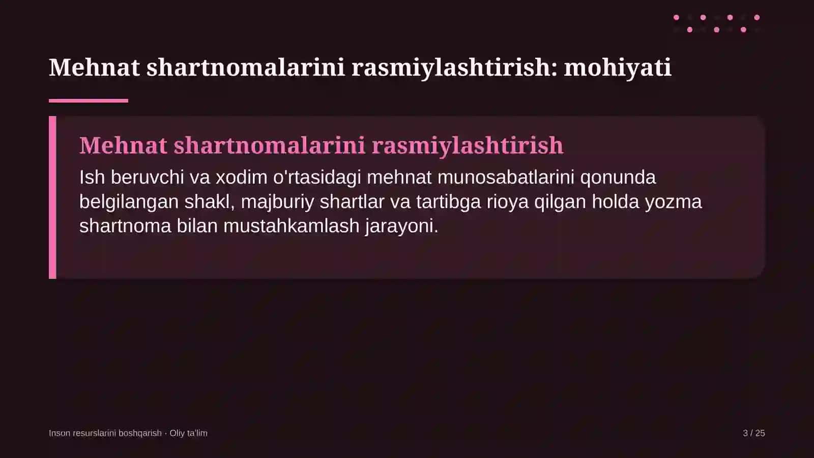 Aviatsiya texnikasini ta'mirlash korxonalarida mehnat shartnomalarini rasmiylashtirish 3