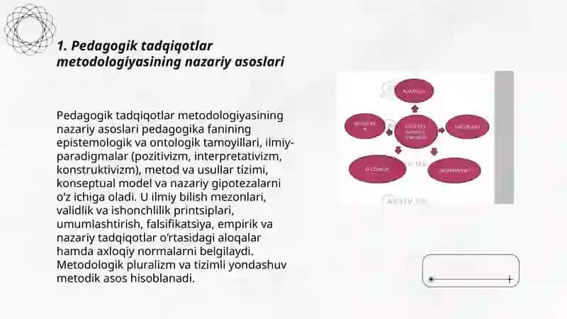 Pedagogik tadqiqotlarning metodologik apparati va sifat mezonlari 3