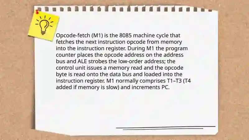 8085 Microprocessor Machine Cycle: Opcode Fetch 3