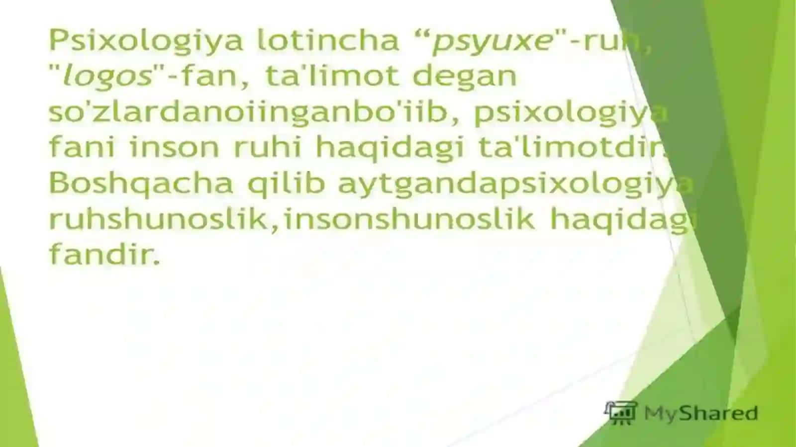 PSIXOLOGIYA FANINING PREDMETI VA RIVOJLANISH TARIXI 3