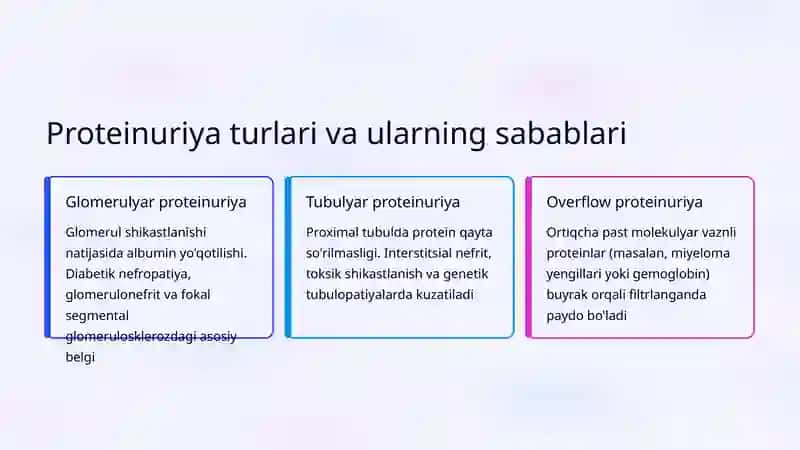 Proteinuriya, Gematuriya va Silindruriyaning Klinik Ahamiyati 3