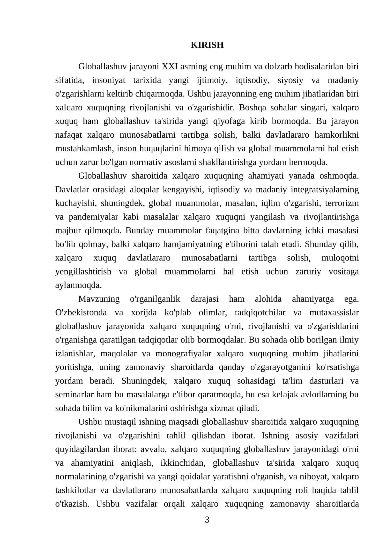 Globallashuv sharoitida xalqaro xuquqning rivojlanishi 3