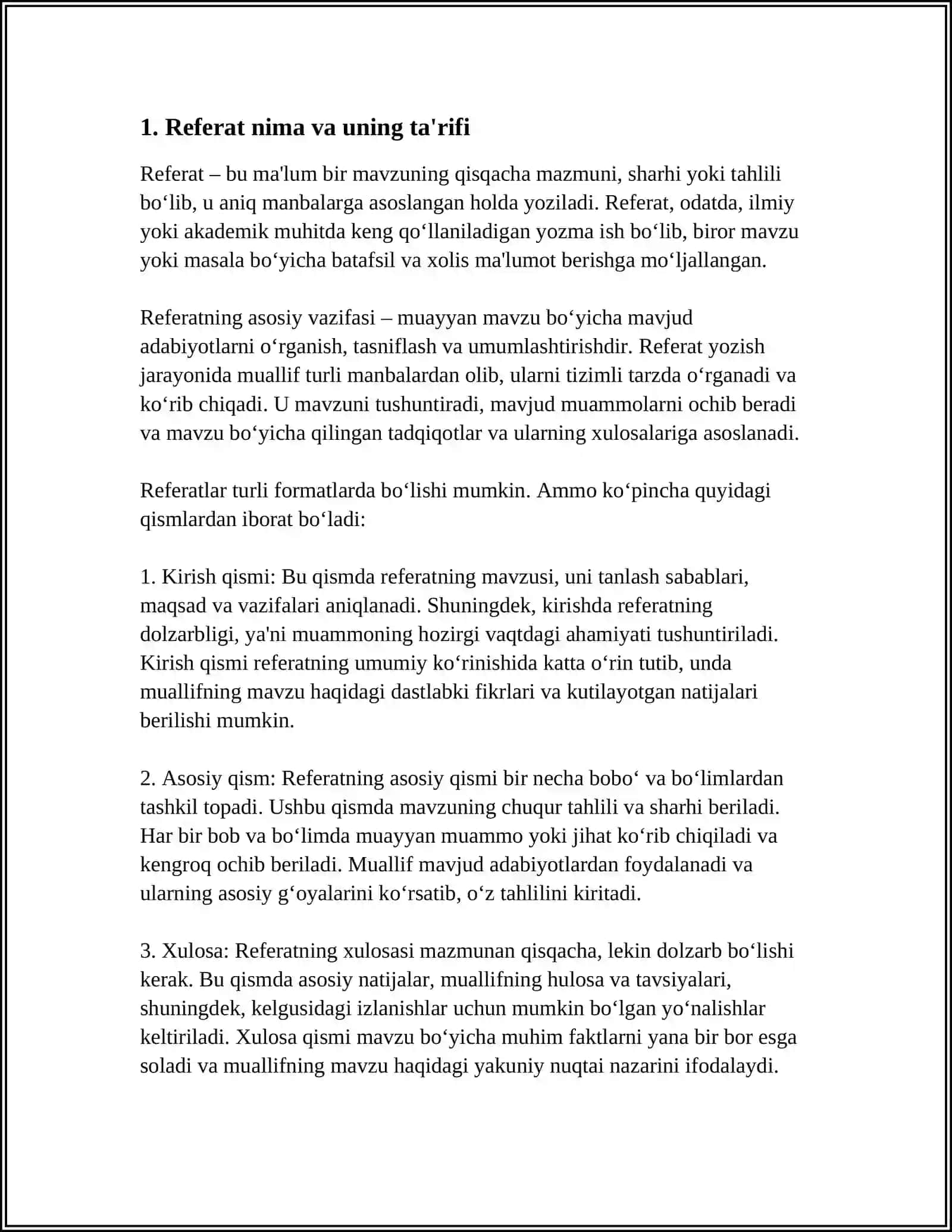 REFERAT HAQIDA PREZINTATSIYA 3
