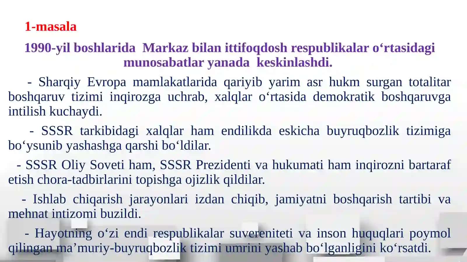 O‘zbekistonning o‘ziga xos istiqlol va taraqqiyot yo‘li 3