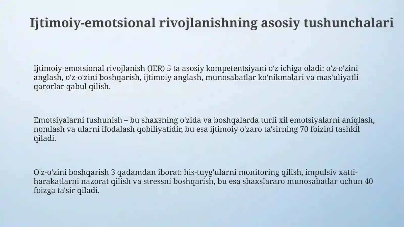 Ijtimoiy-emotsional rivojlanish 3