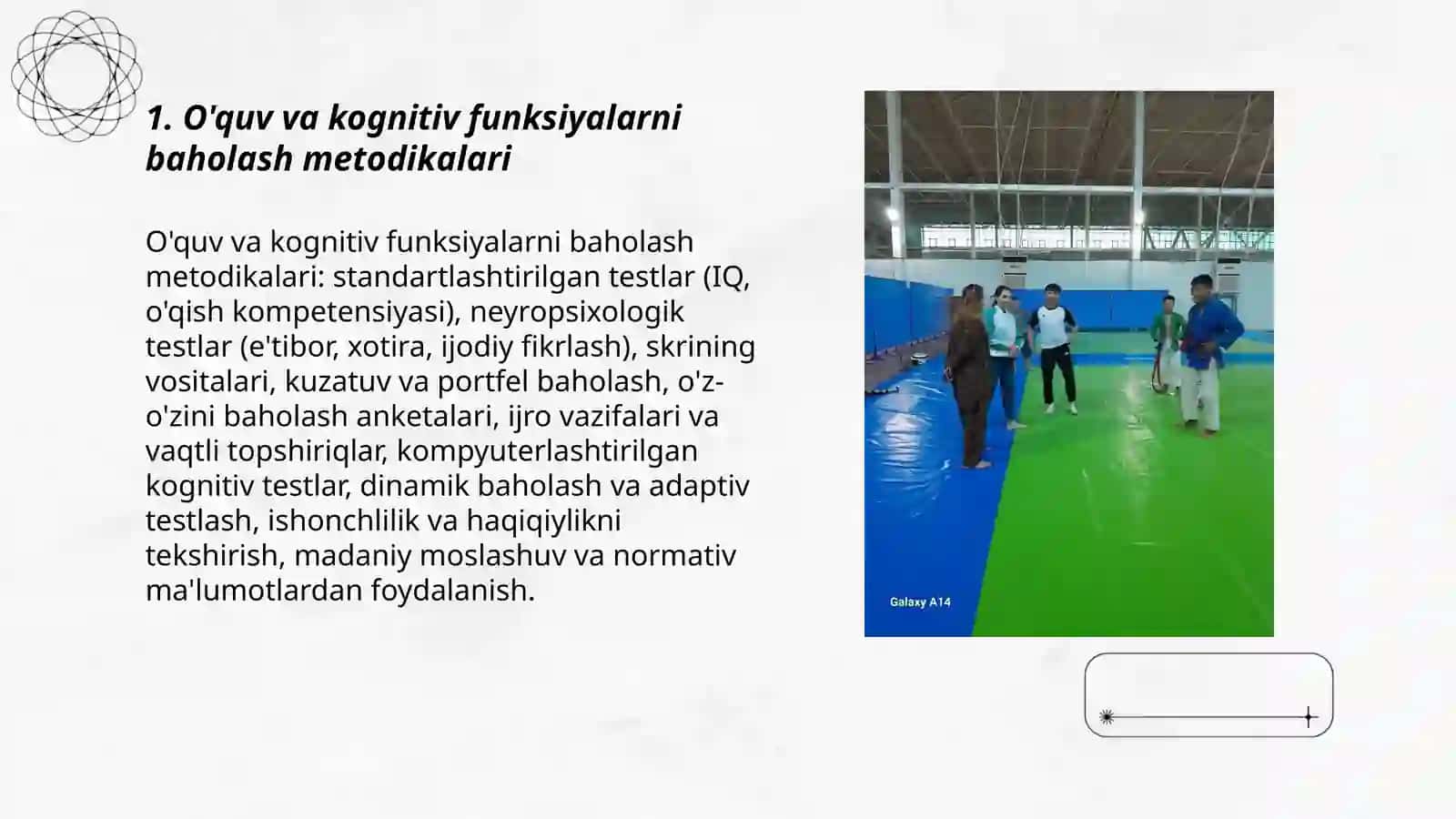 O'quv va kognitiv funksiyalar rivojlantiruvchi tuzatuvchi va kampritson dam olish va sog'lomlashtirish o'z o'zini tarbiyalash Dungboyeva Durdona 3
