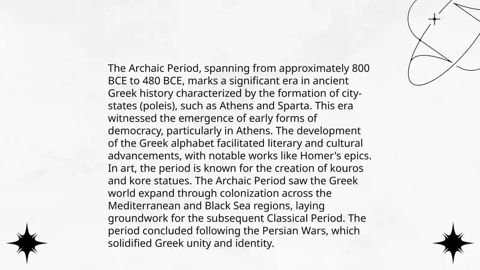 Archaic Period in Greek Literature 3