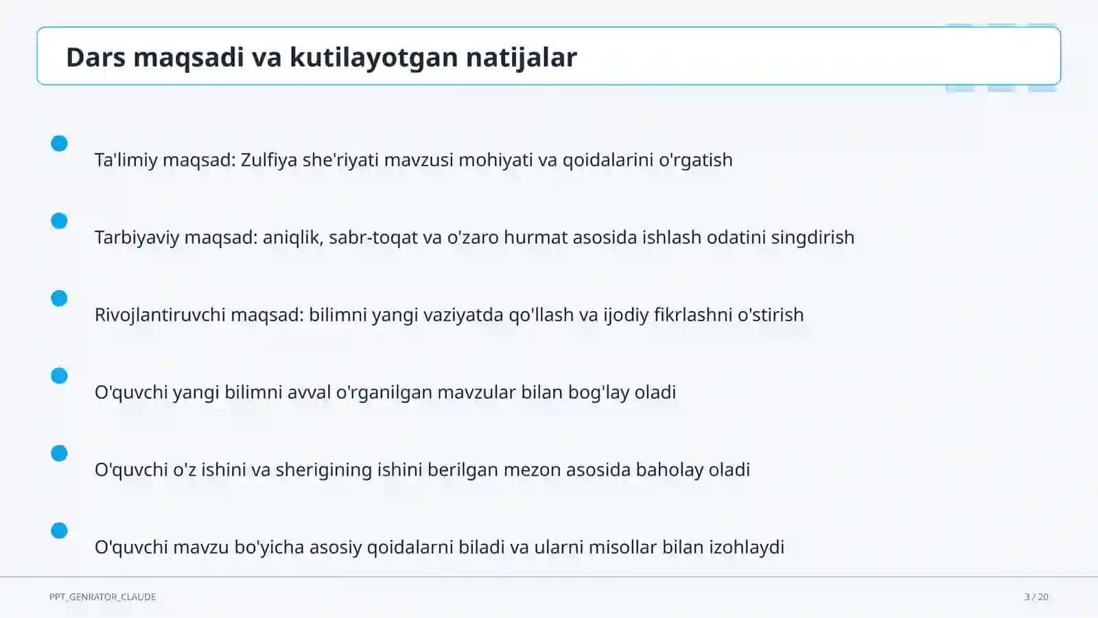 Zulfiya she'riyati (6-sinf) 3