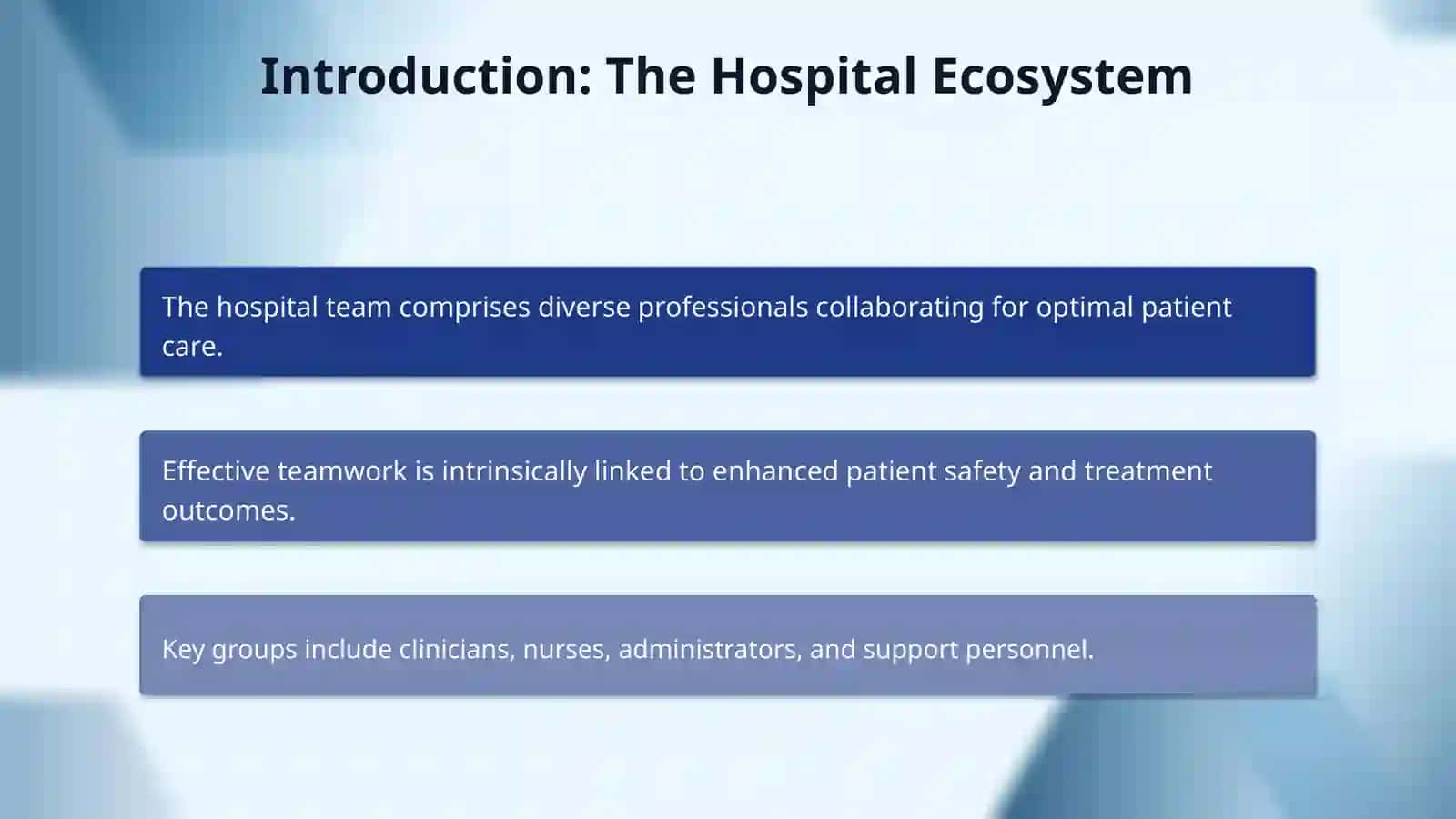 The Hospital Team 3