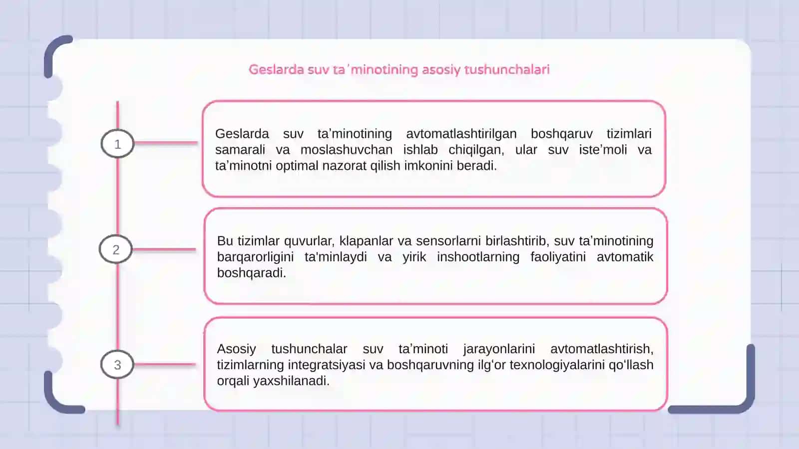 Geslarda suv taʼminotining avtomatlashtirilgan boshqaruv tizimlari 3