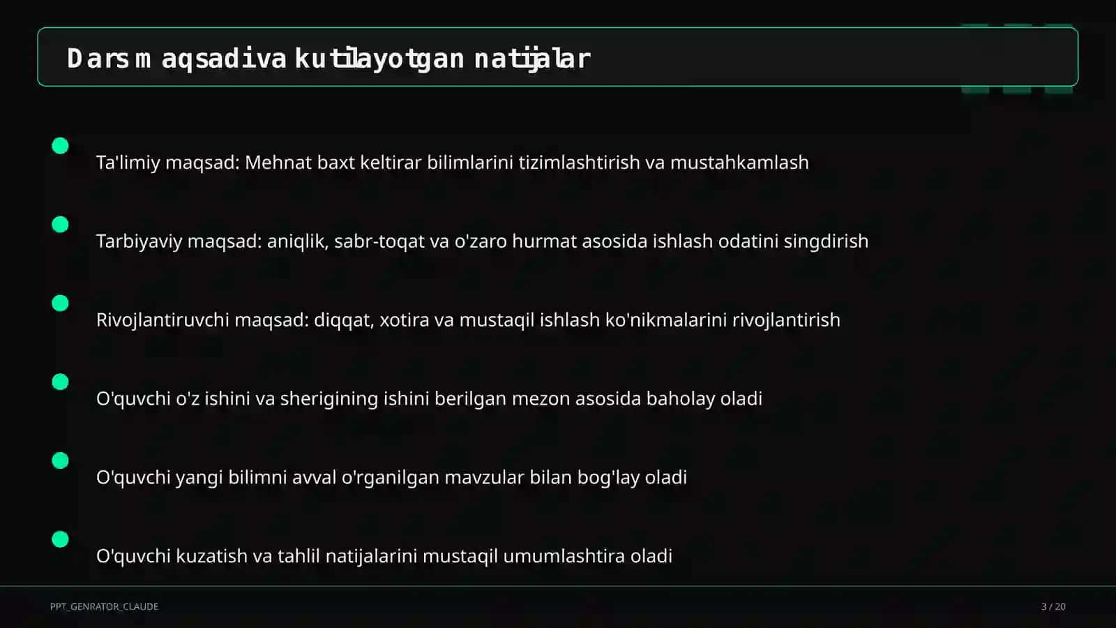 Mehnat baxt keltirar (3-sinf) 3