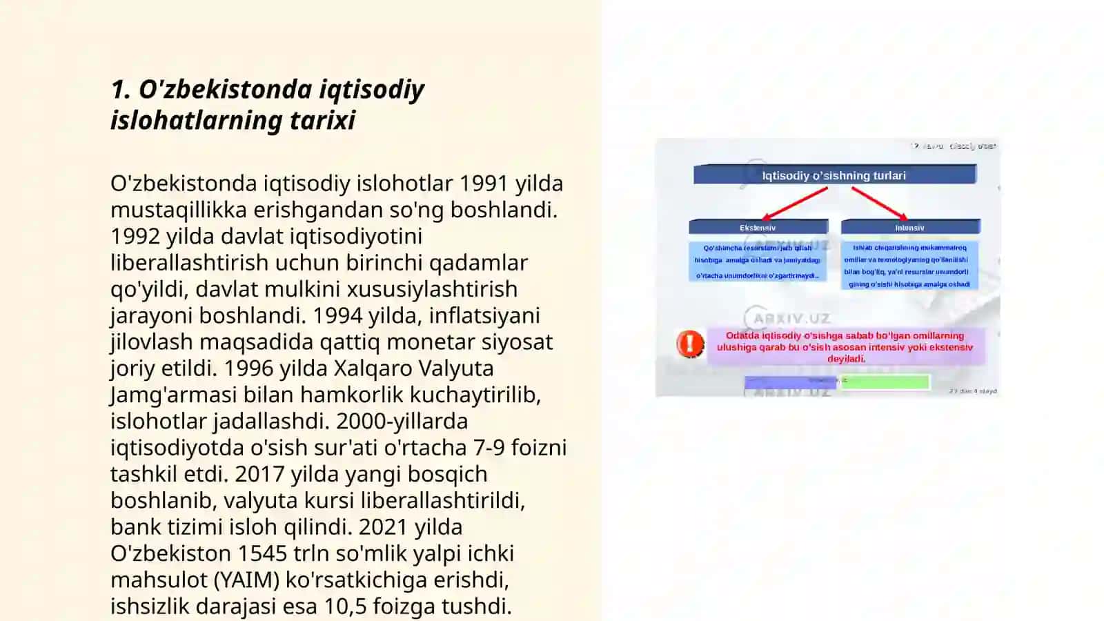 Iqtisodiy Islohatlar 3