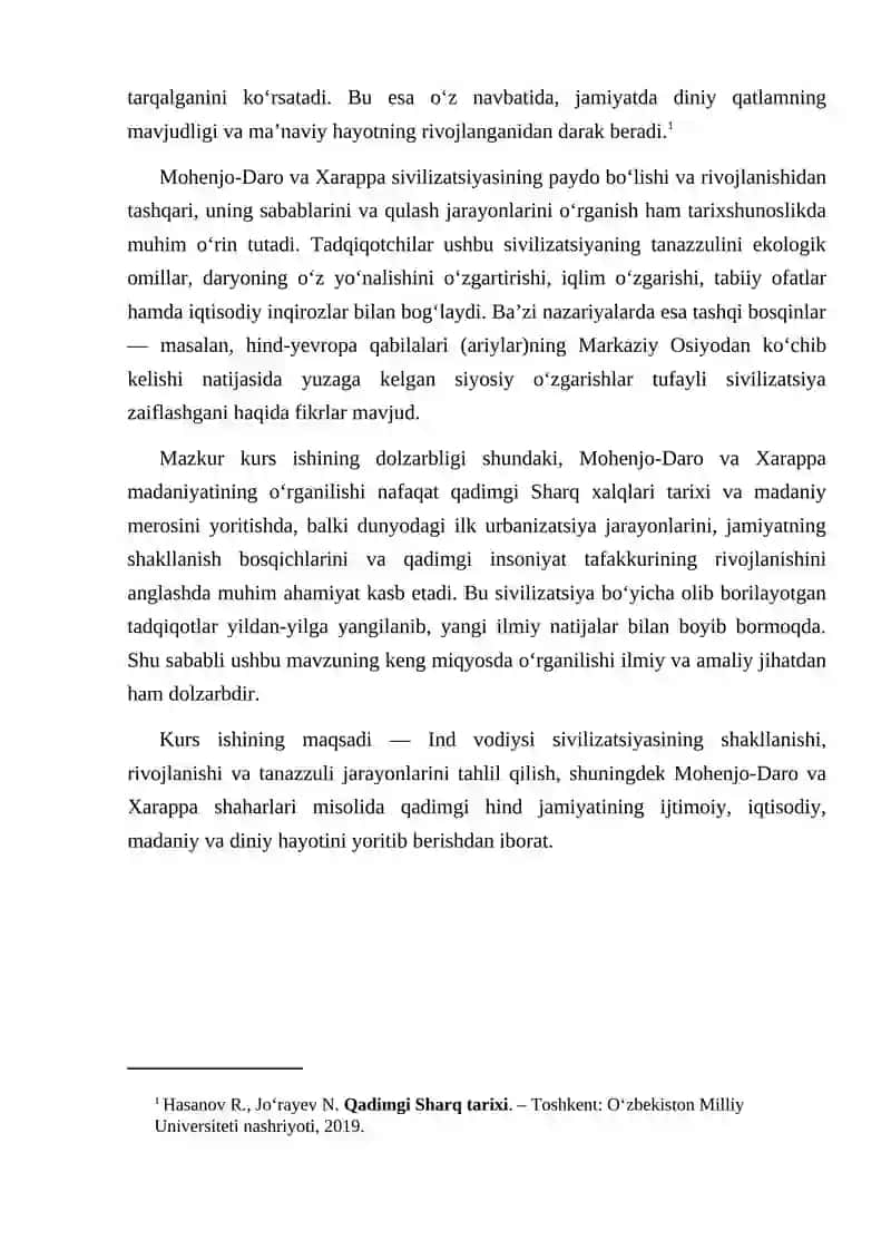 Qadimgi xindiston svilizatsiyasi (Mohinjo-Daro va Xarapa) 3