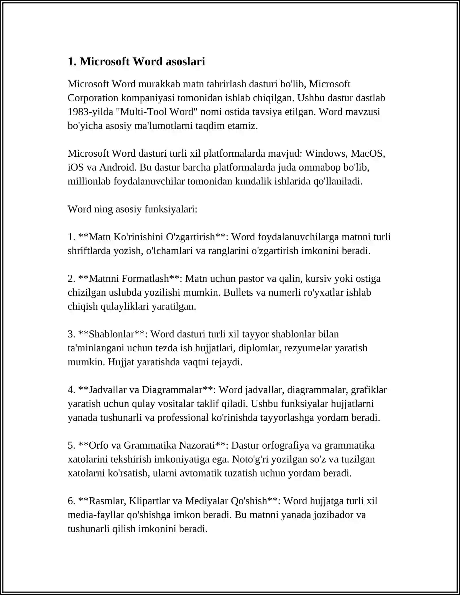 MICROSOFT OFISINING AMALIY DASTURLAR PAKETI 3