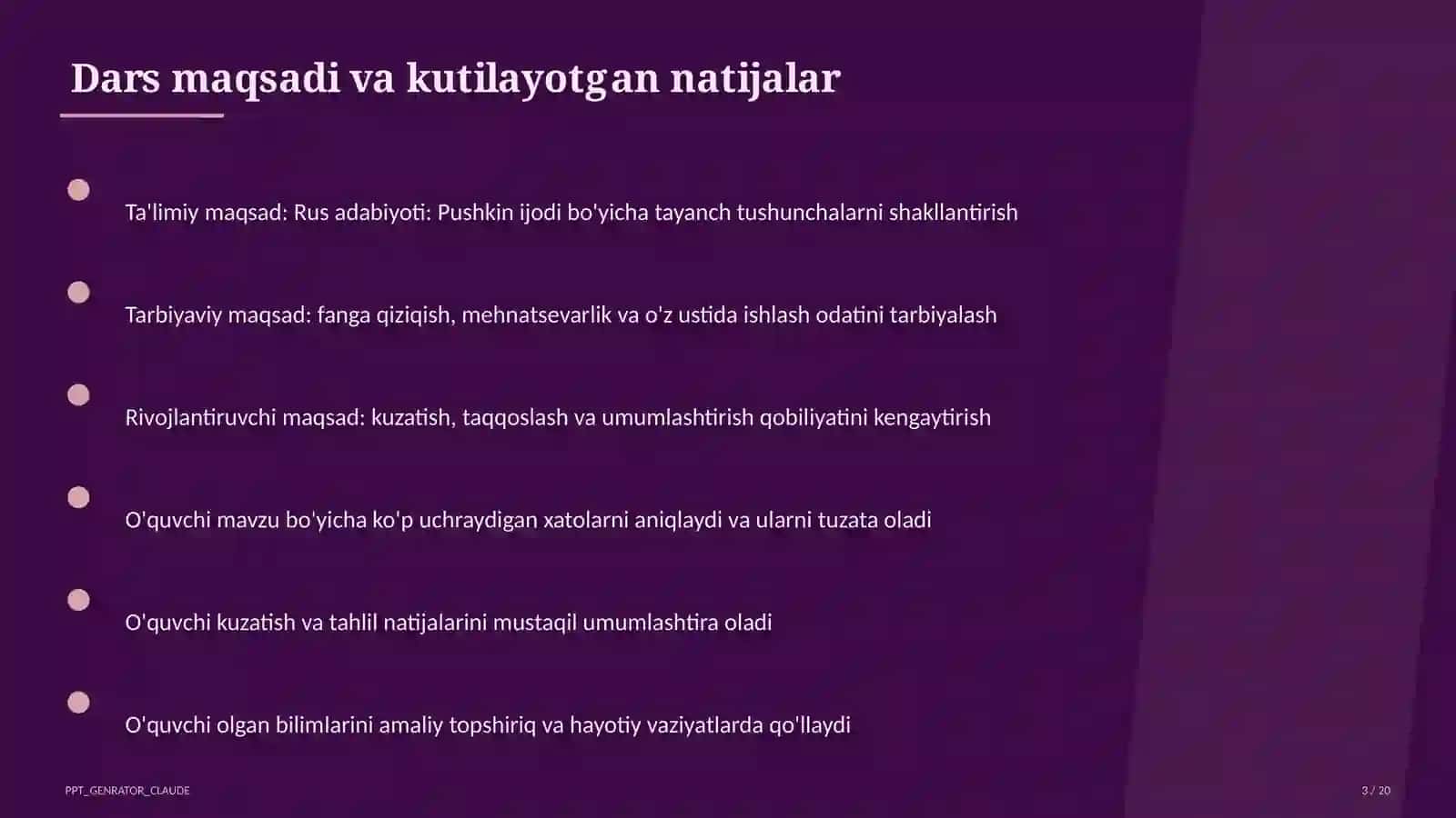 Rus adabiyoti: Pushkin ijodi (9-sinf) 3