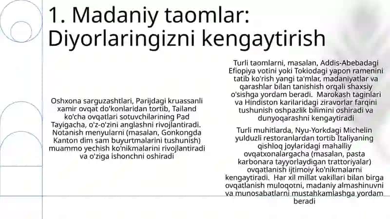 Madaniy taomlar 3