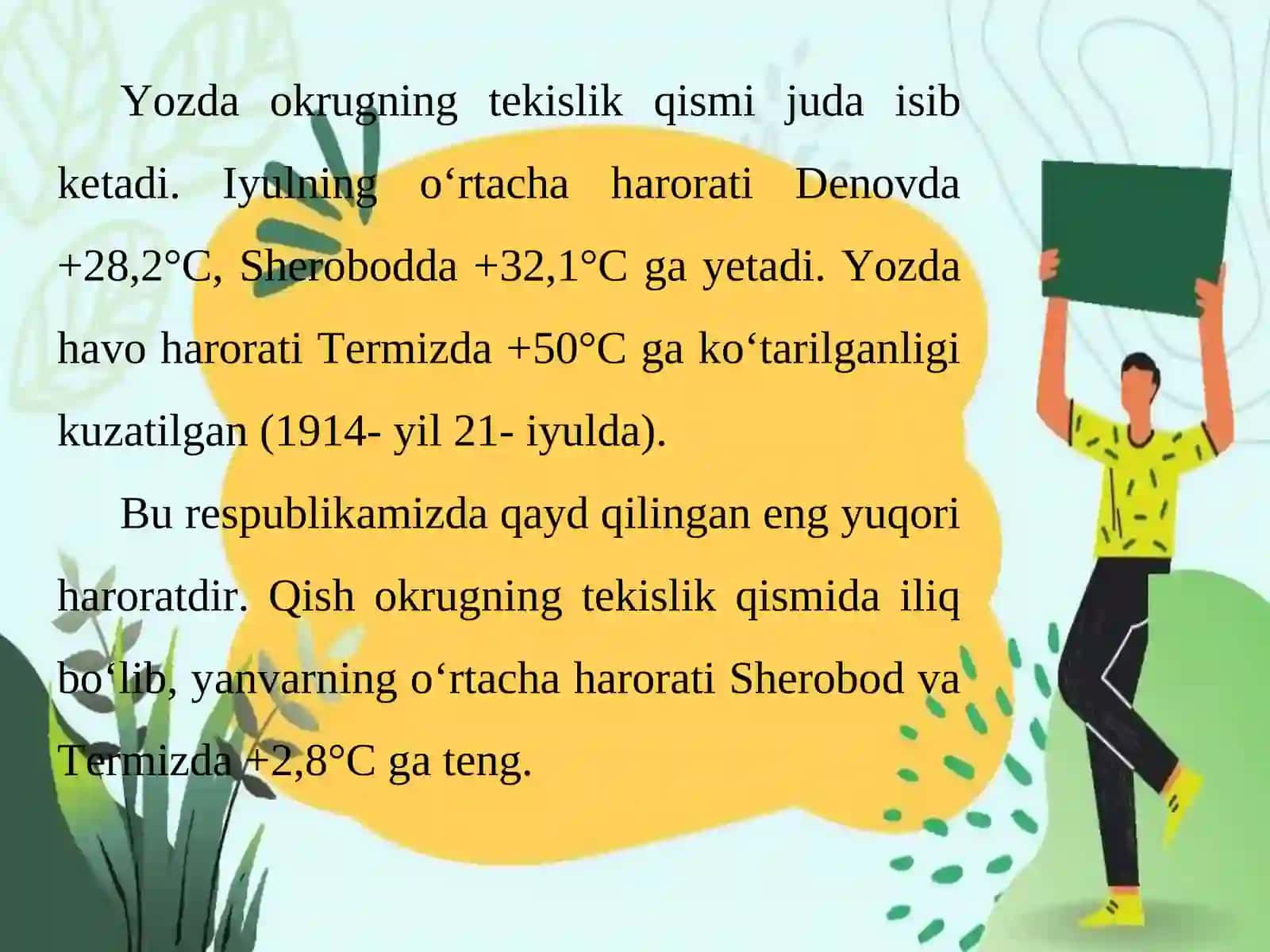 Iqlimi, suvlari, tuproqlari va hayvonot dunyosi 3