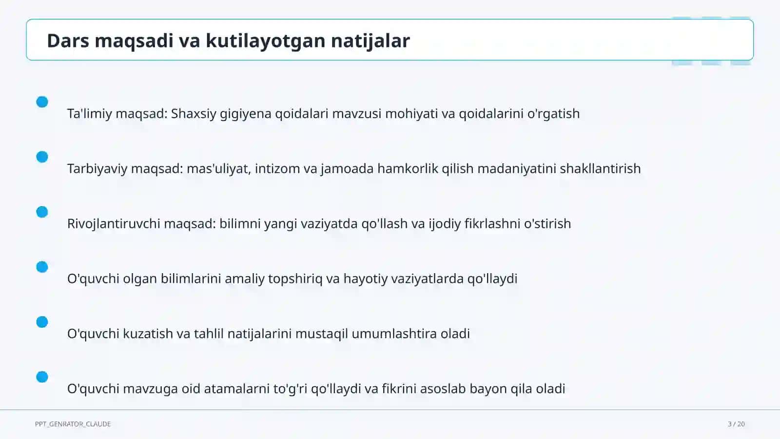 Shaxsiy gigiyena qoidalari (1-sinf) 3