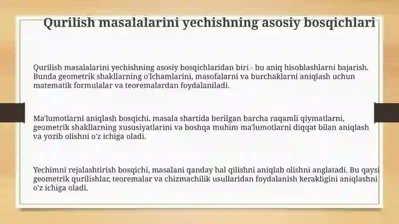 Elementar masalalar 3